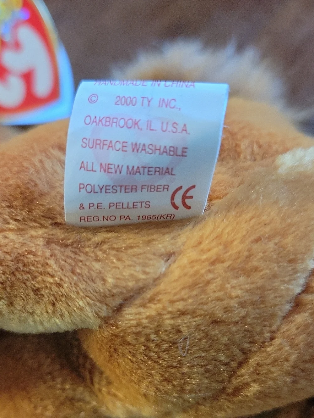 2000 TY Beanie Baby NILES Camel 6.5